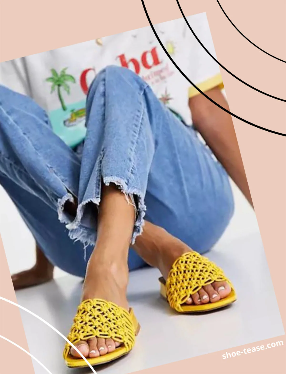 Black and yellow sandals cheap