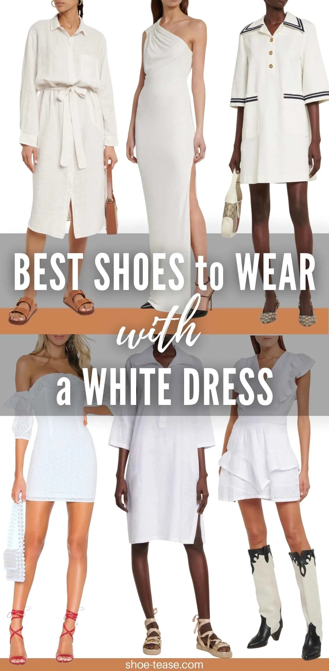 What Shoes To Combine With A White Mini Dress For A Cocktail?
