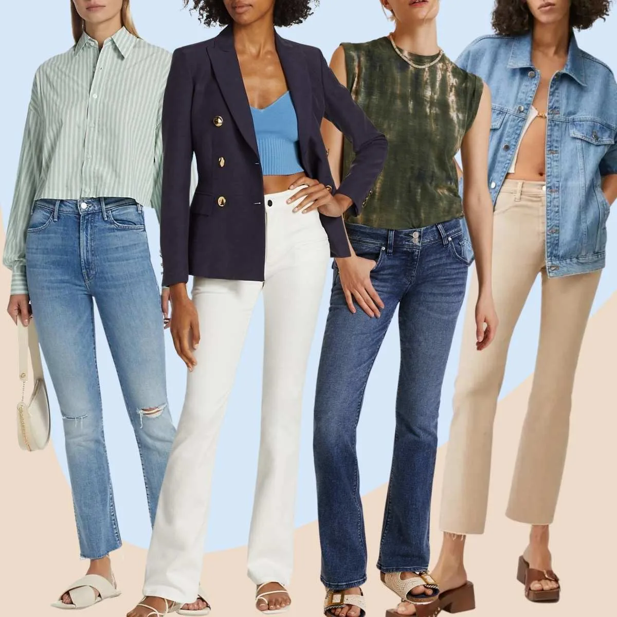 Sandals with on sale bootcut jeans