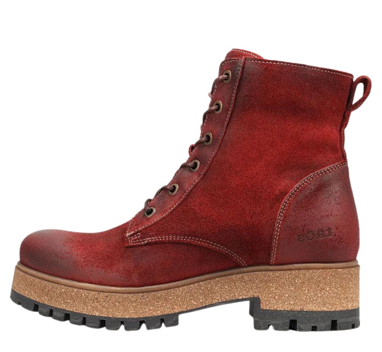 Women's Buckled Heeled Combat Boots (Maroon) | 1:6 Scale Women's Clothes &  Accessories | GISA-010A